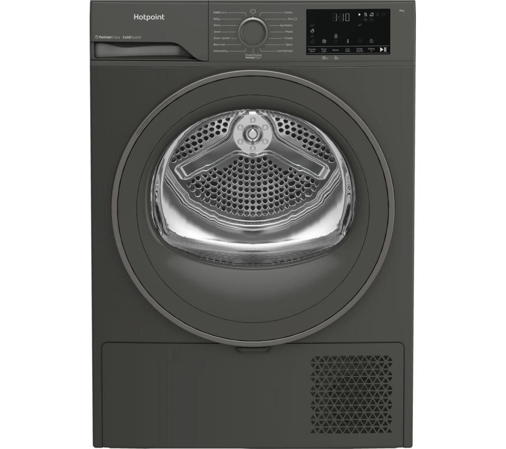 HOTPOINT C HSD 82M GG UK 8 kg Heat Pump Tumble Dryer - Dark Grey