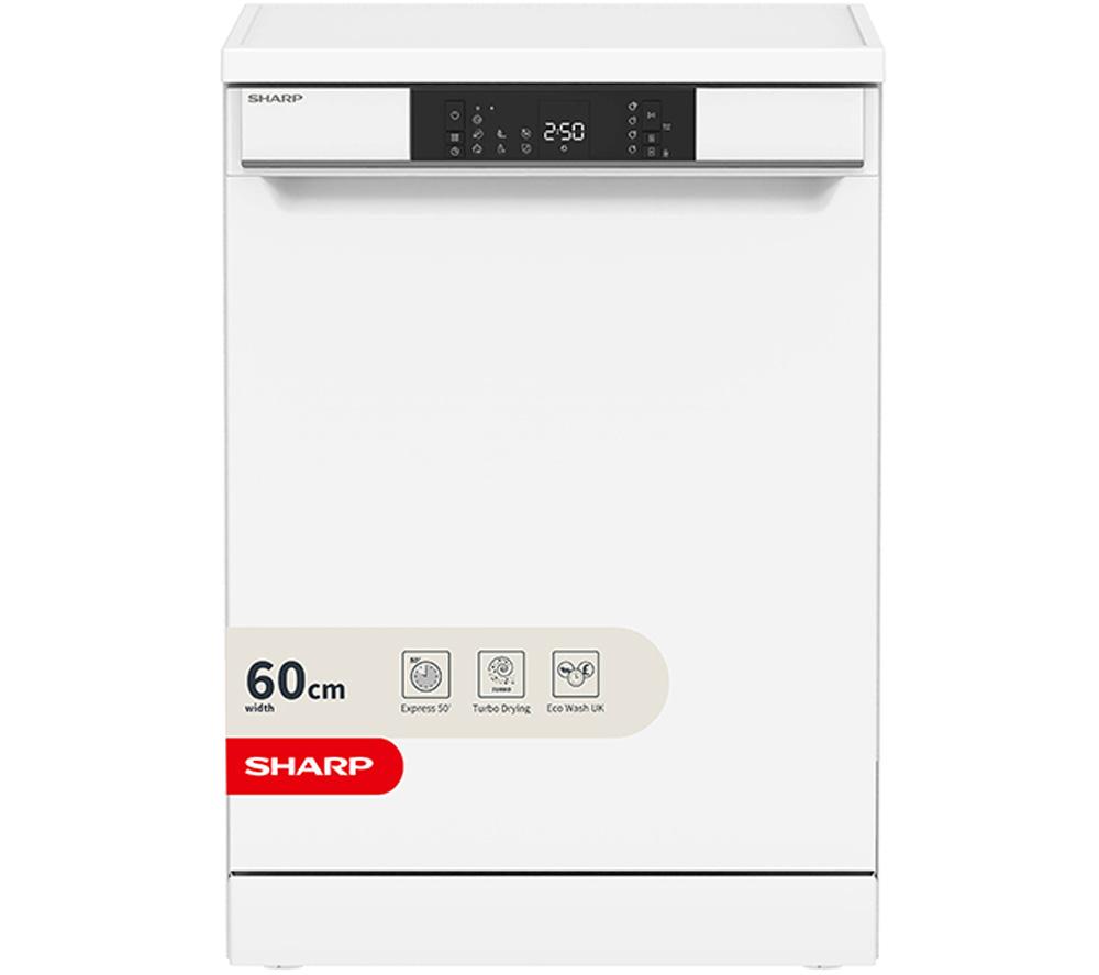 SHARP QW-NA1FF45D6W-EN Full-size Dishwasher - White