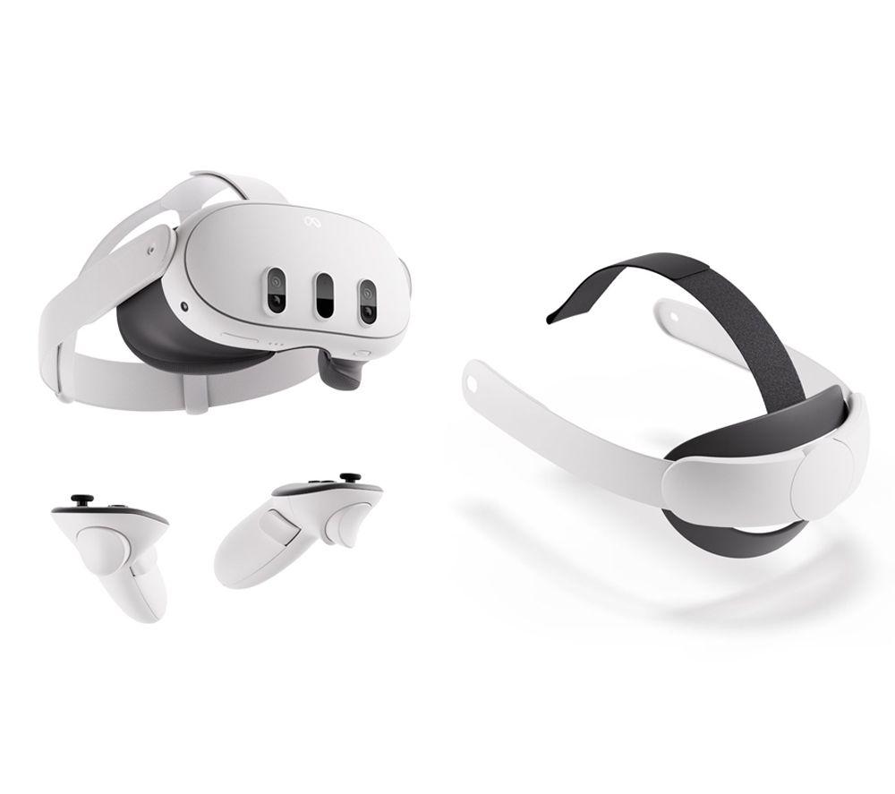 META Quest 3 Mixed Reality Headset & Quest 3/3S Elite Strap Bundle