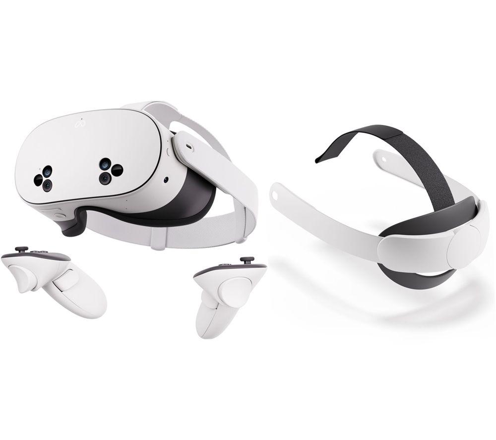 META Quest 3S Mixed Reality Headset & Quest 3/3S Elite Strap Bundle