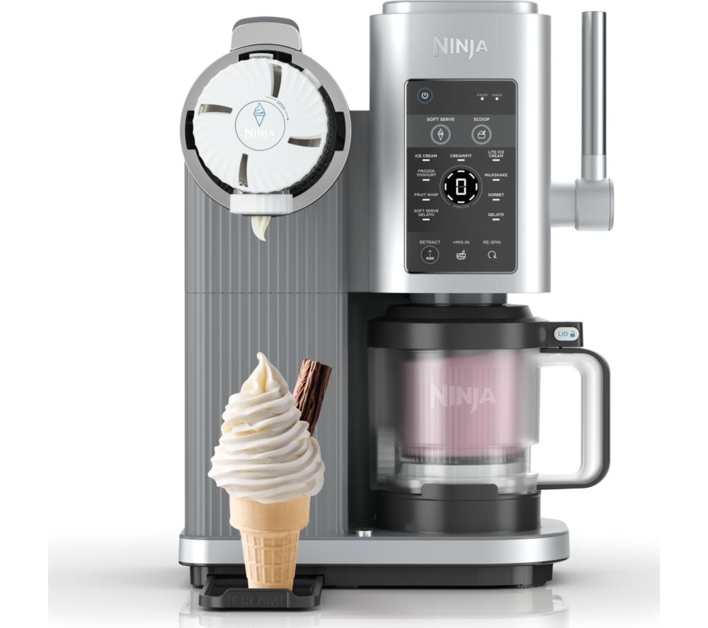 NINJA CREAMi Swirl NC701UK 13-in-1 Ice Cream & Frozen Dessert Maker - Silver