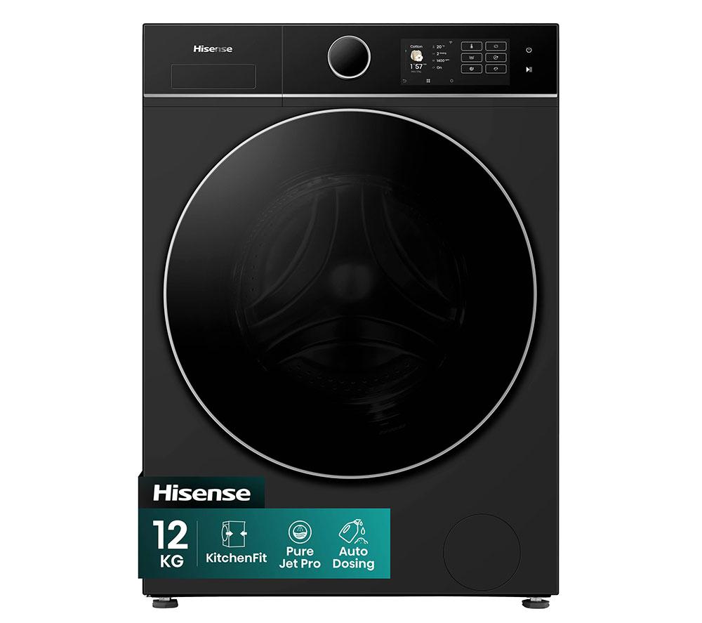 HISENSE KitchenFit 5i Series WF5I1245BBR WiFi-enabled 12 kg 1400 Spin Washing Machine - Black