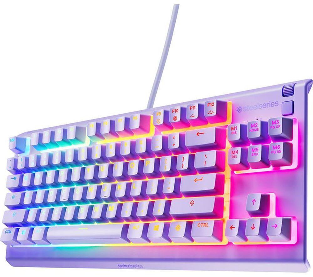 STEELSERIES Apex 3 TKL Gaming Keyboard - Lavender