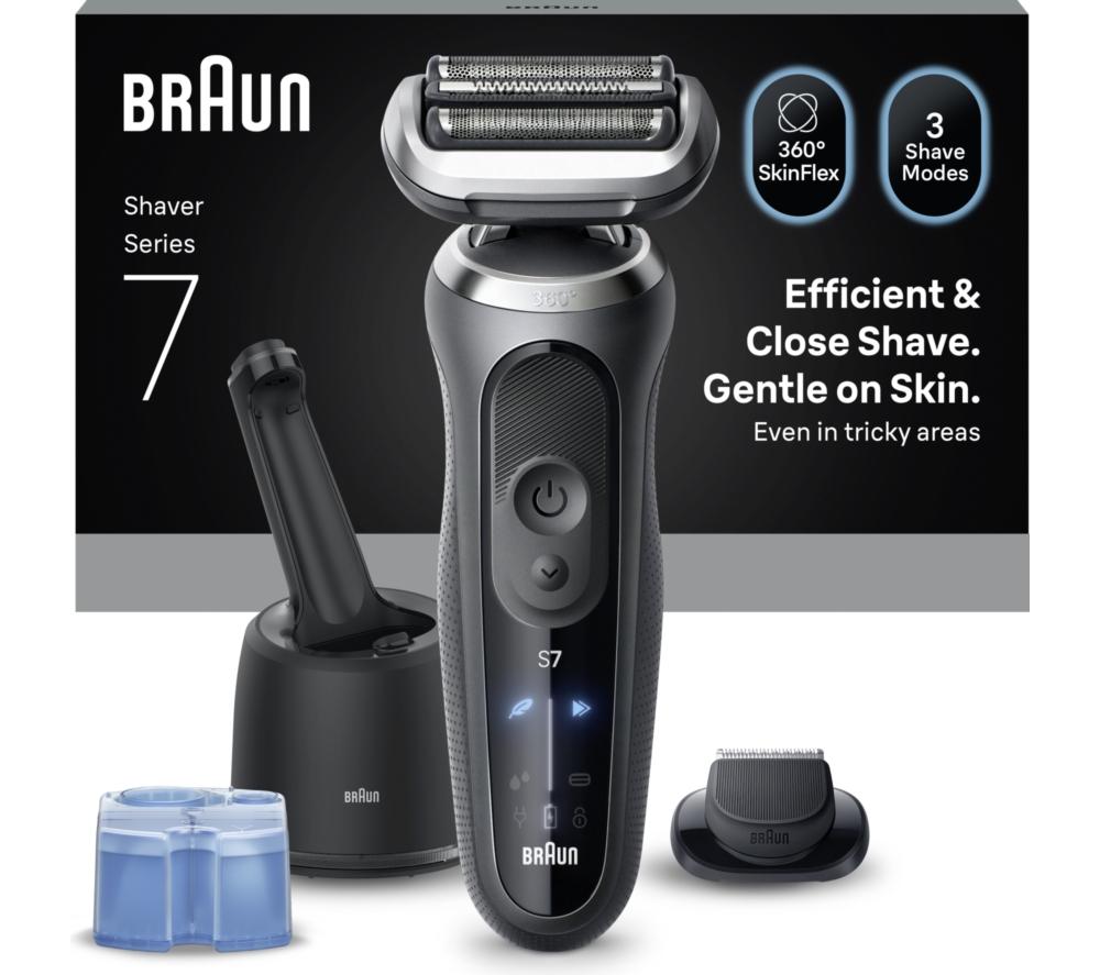 BRAUN Series 7 72-G7200CC Wet & Dry Foil Shaver & 4-in-1 SmartCare Centre - Grey