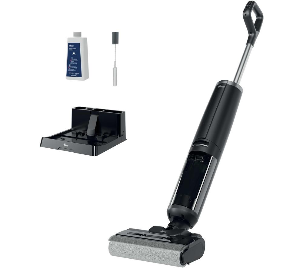 HOOVER HW3 Turbo Clean Upright Hard Floor Cleaner - Black & Silver