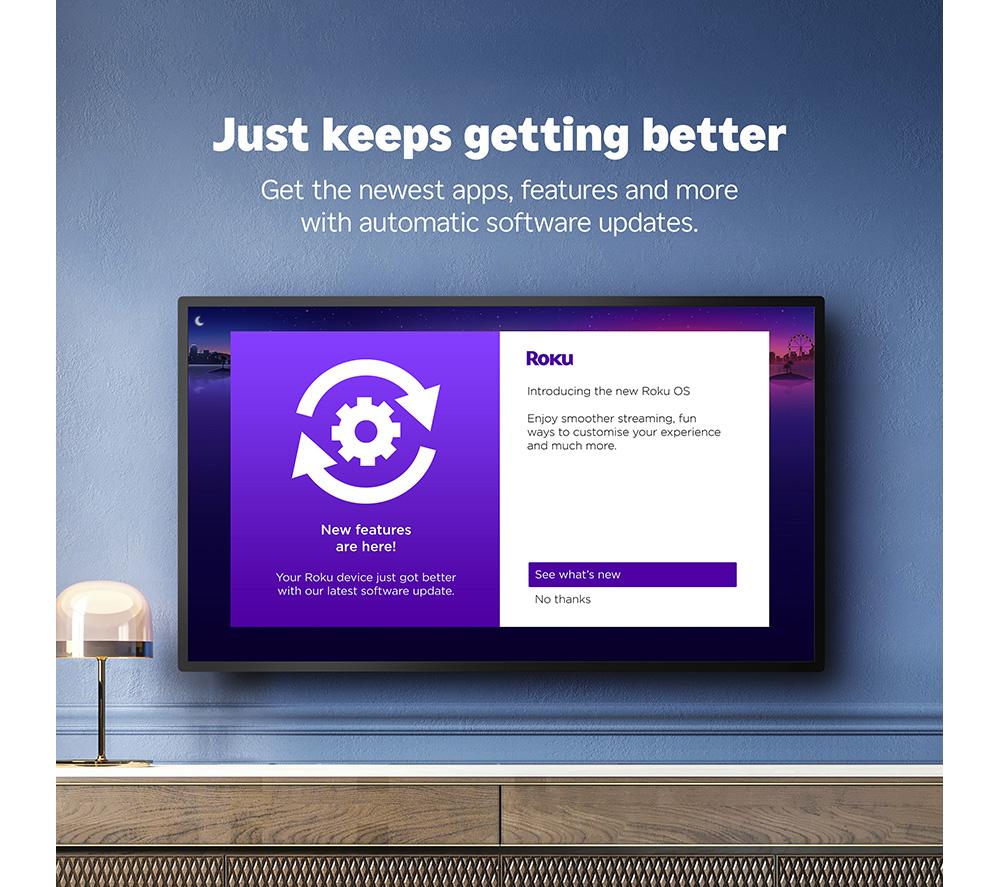 Roku Streaming Stick+ | HD/4K/HDR Streaming Device with Long-range Wireless and Voice Remote with TV Controls (Renewed