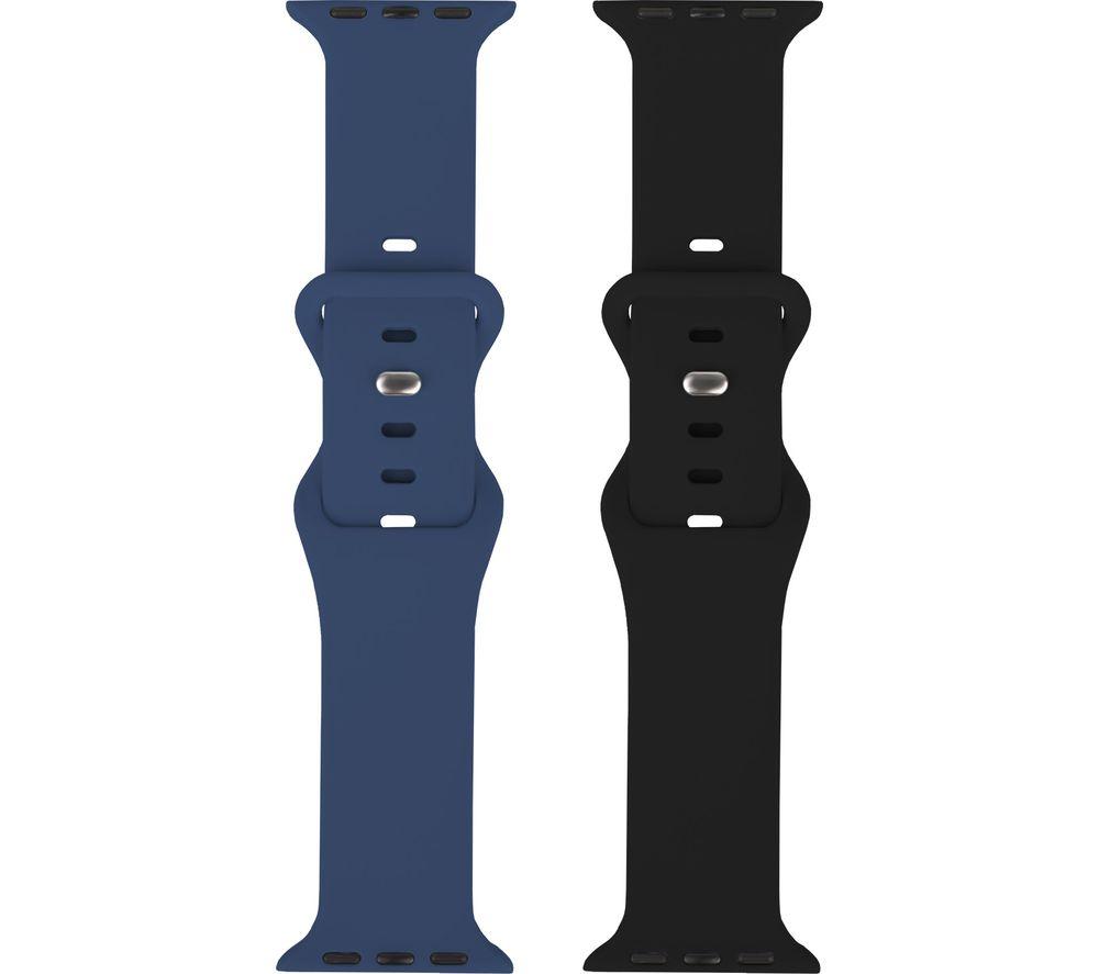 SANDSTROM Apple Watch 38-42 mm Silicone Strap - Set of 2, Navy & Black