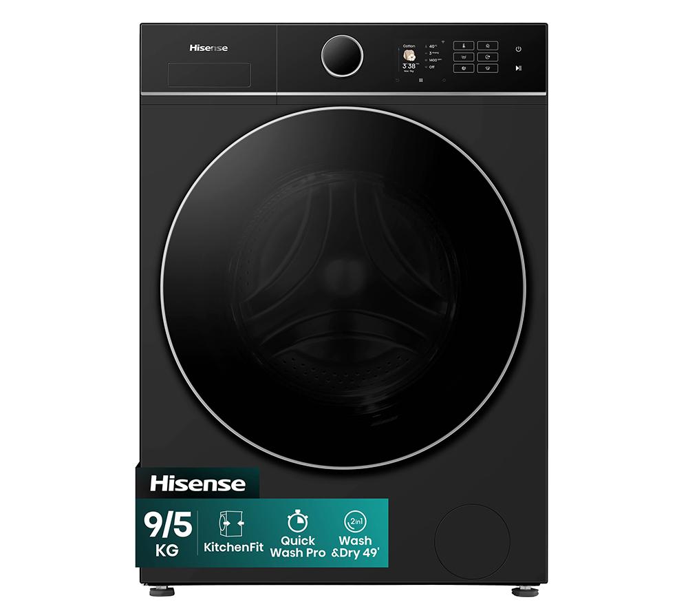 HISENSE 5i KitchenFit Series WD5I9043BBFS WiFi-enabled 9 kg Washer Dryer - Black