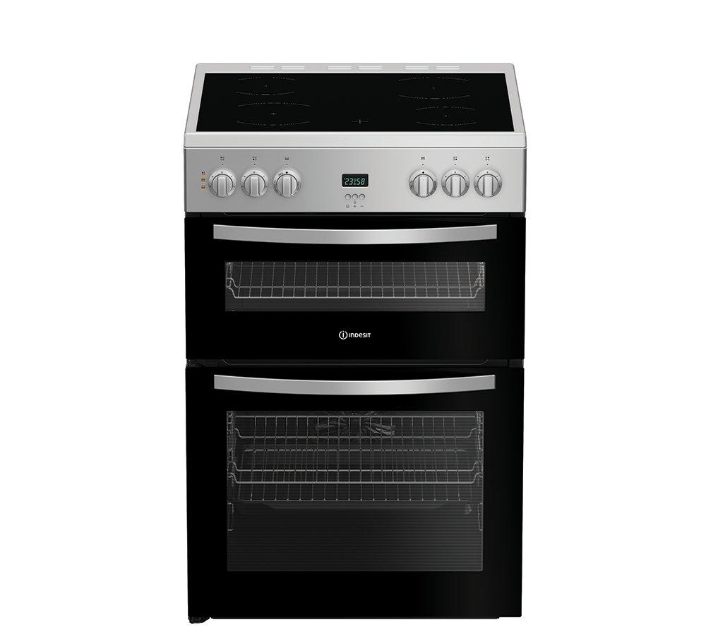 INDESIT IDE6VDCS1 60 cm Electric Ceramic Cooker - Silver