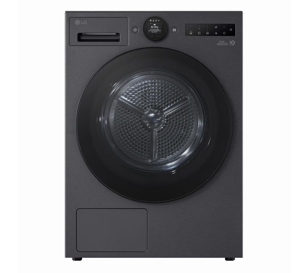 LG VX70 Series AI Dry RHX7010TBB 10 kg Heat Pump Tumble Dryer - Matte Black