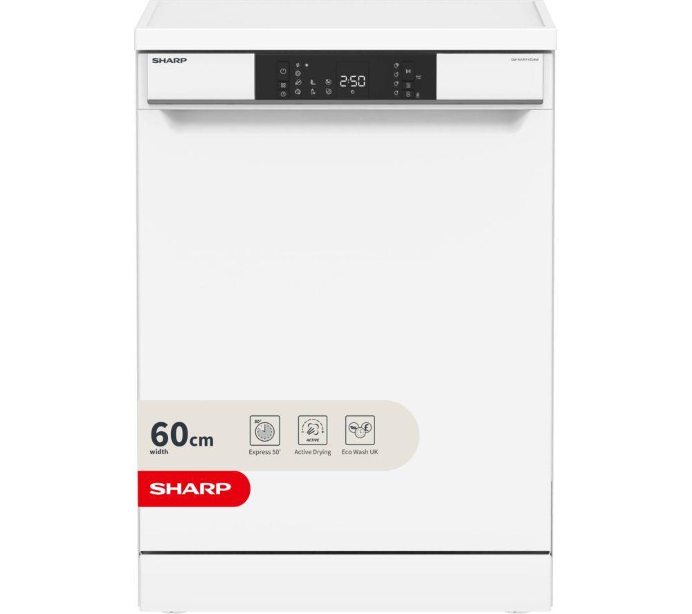 SHARP QW-NA1FF47D4W-EN Full-size Dishwasher - White