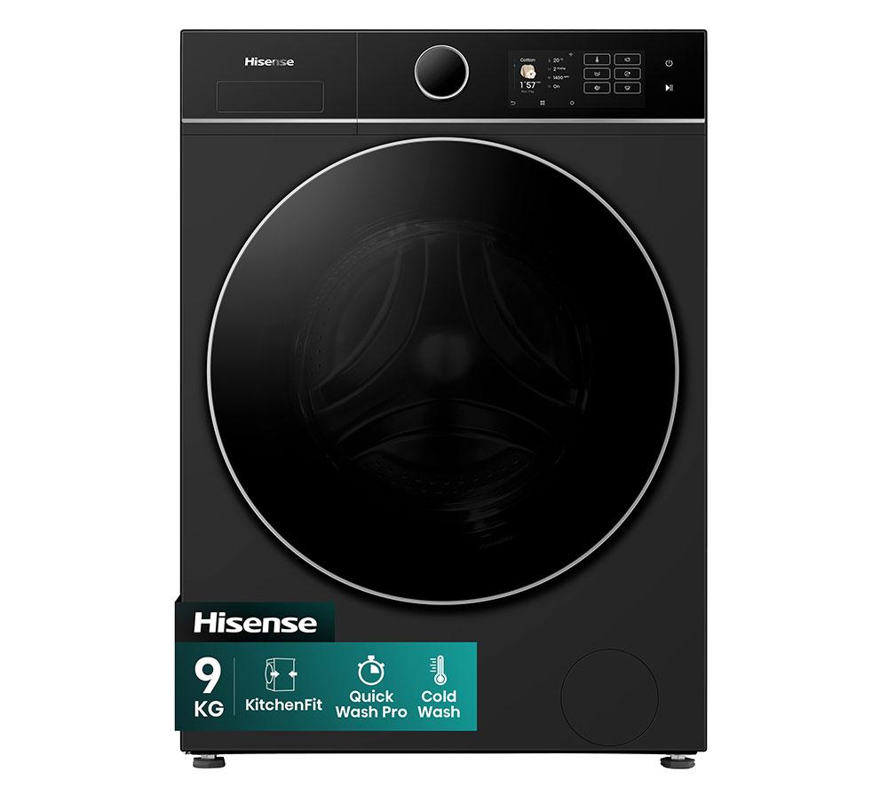 HISENSE KitchenFit 5i Series WF5I9043BBFS WiFi-enabled 9 kg 1400 Spin Washing Machine - Black