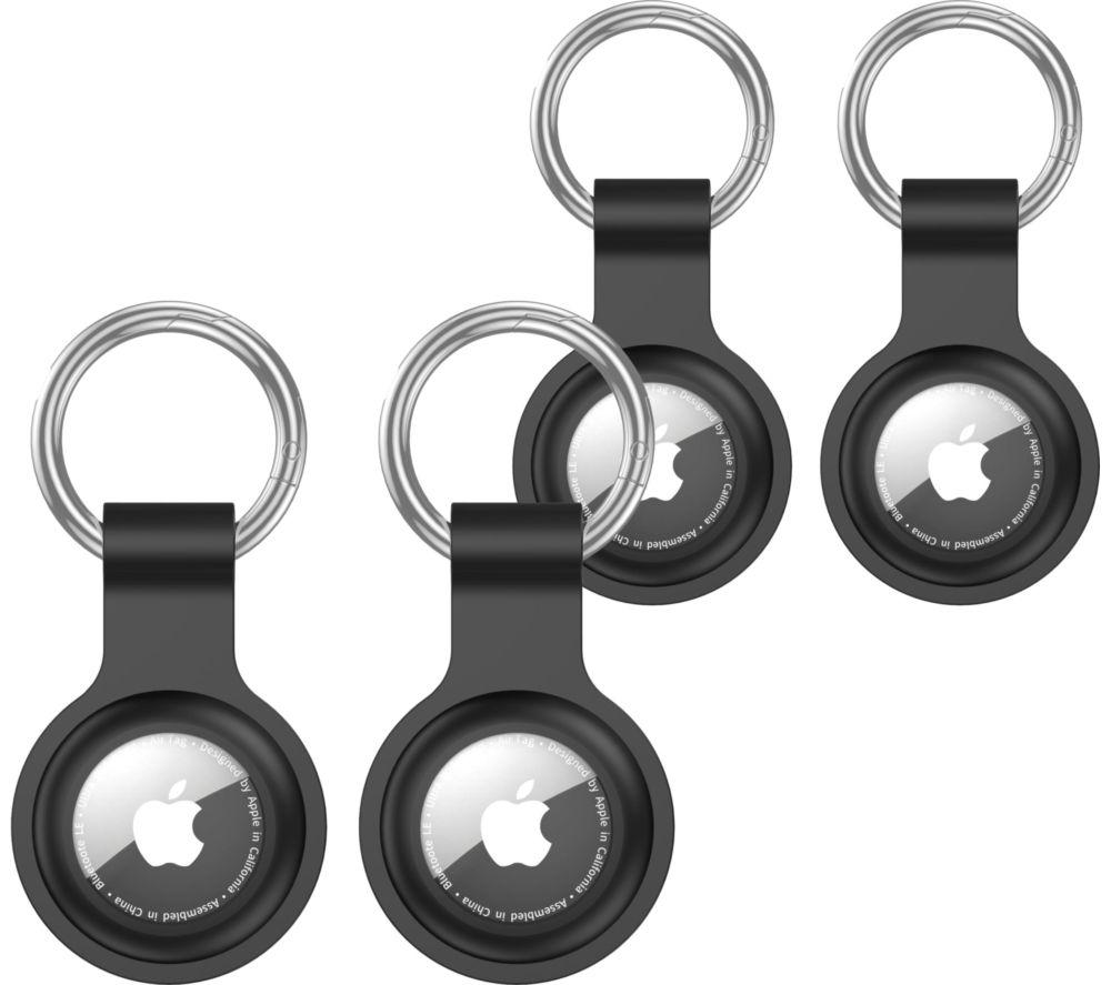 GOJI AirTag Ring Holder - 4 Pack, Black