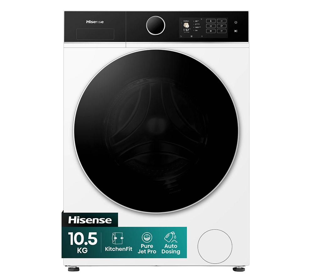 HISENSE KitchenFit 5i Series WF5I1045BWQ WiFi-enabled 10.5 kg 1400 Spin Washing Machine - White