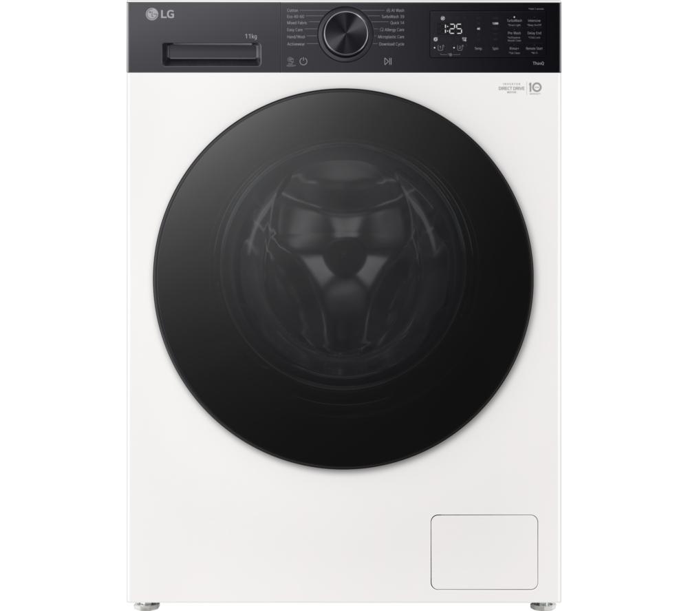 LG VX55 Series AI Direct Drive F4X5511THB WiFi-enabled 11 kg 1400 Spin Washing Machine - White