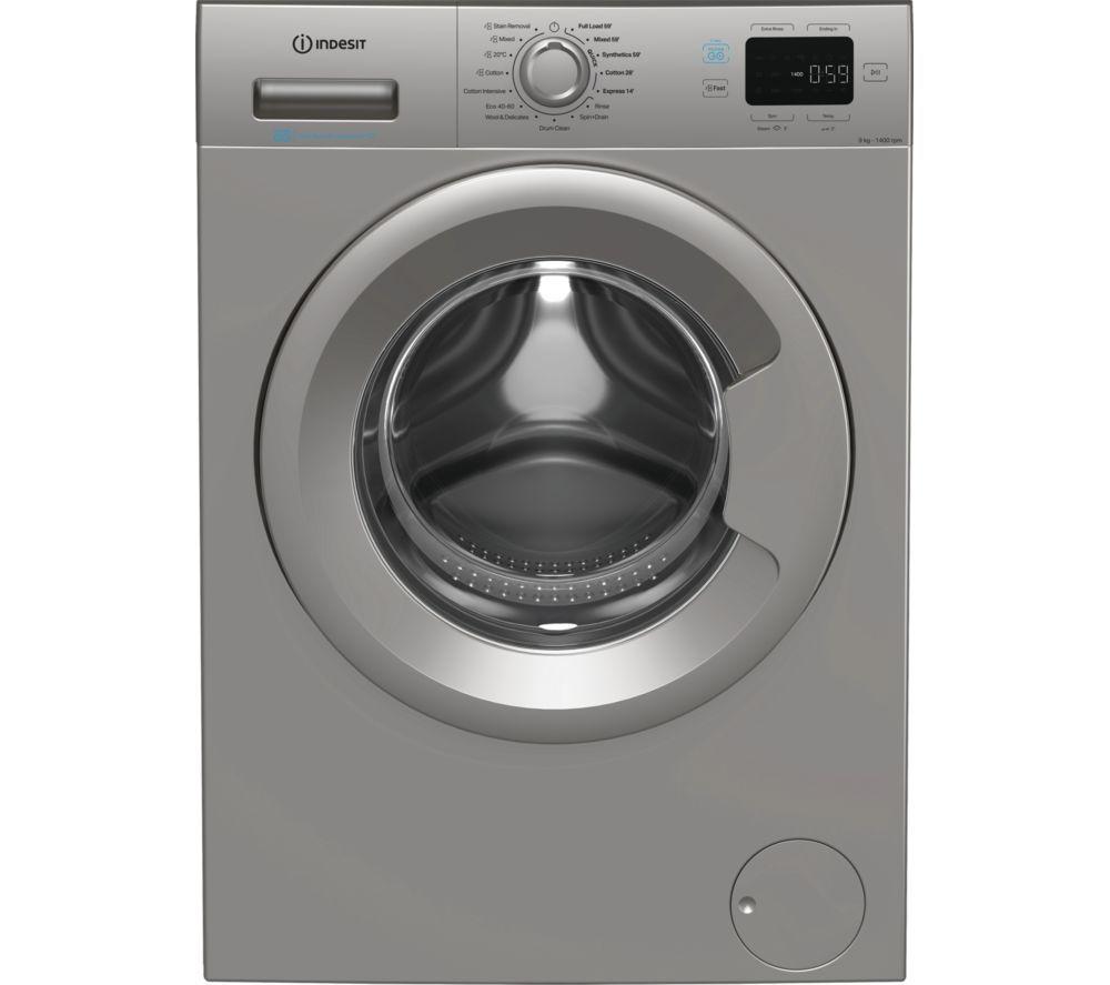 INDESIT Push&Go IP 946S PUSH&GO UK 9 kg 1400 Spin Washing Machine - Silver