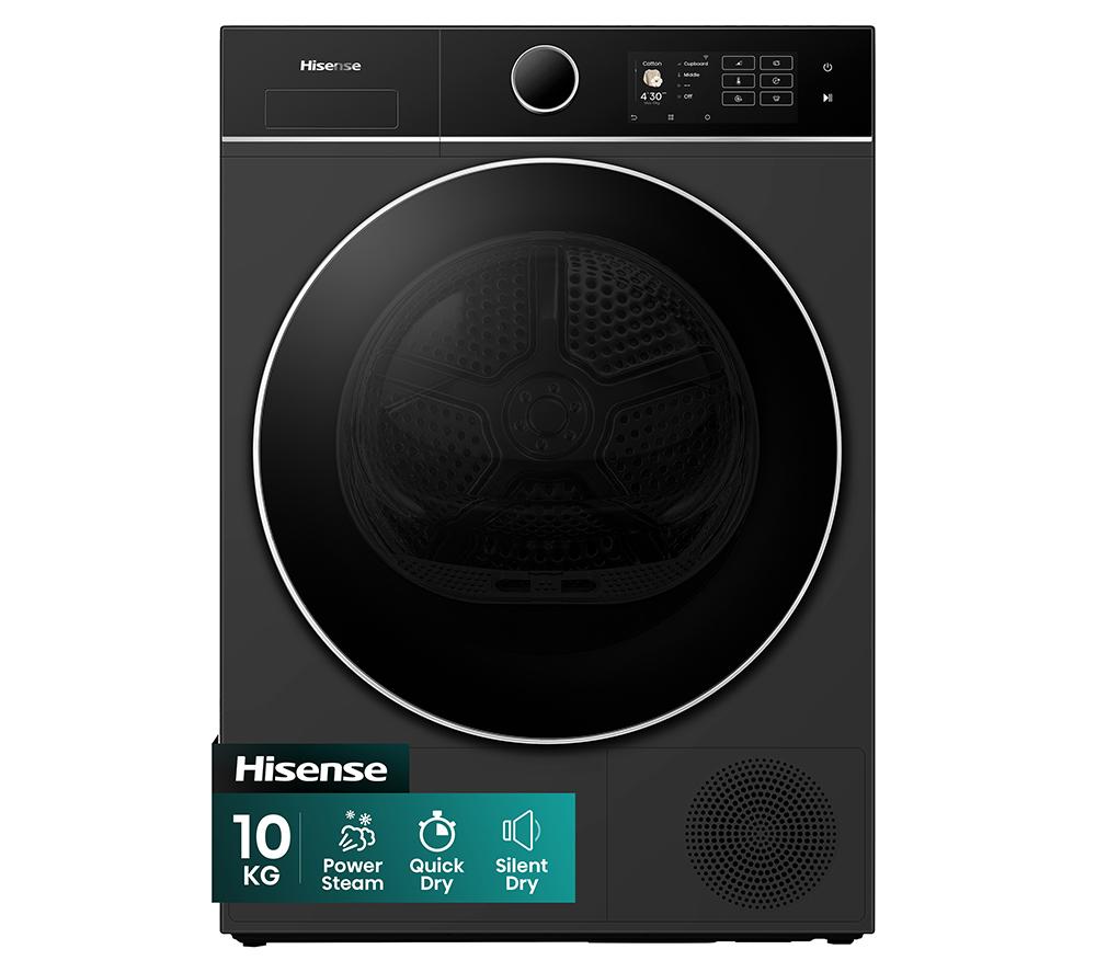 HISENSE 5i Series DH5I104BBAB WiFi-enabled 10 kg Heat Pump Tumble Dryer - Black