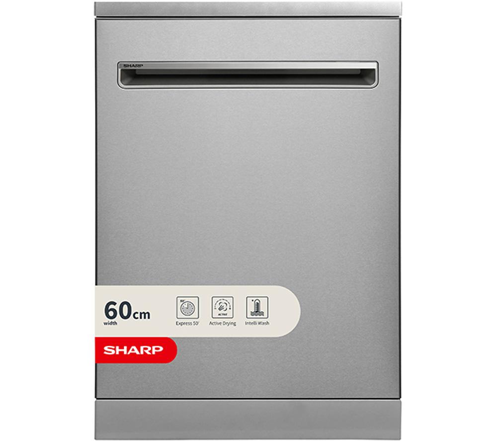 SHARP QW-S33F47E3I-EN Full-size Dishwasher - Inox