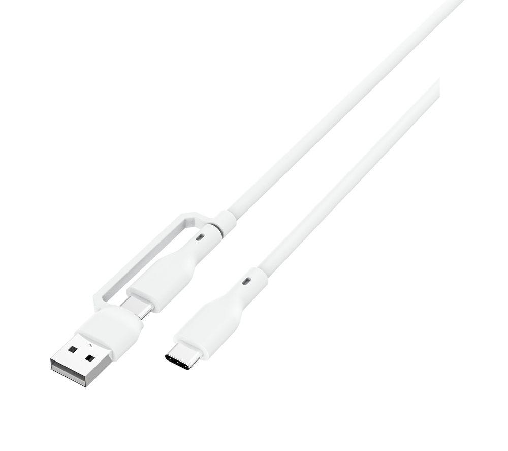 GOJI USB-C to USB-C cable with USB-A Adapter - 2 m