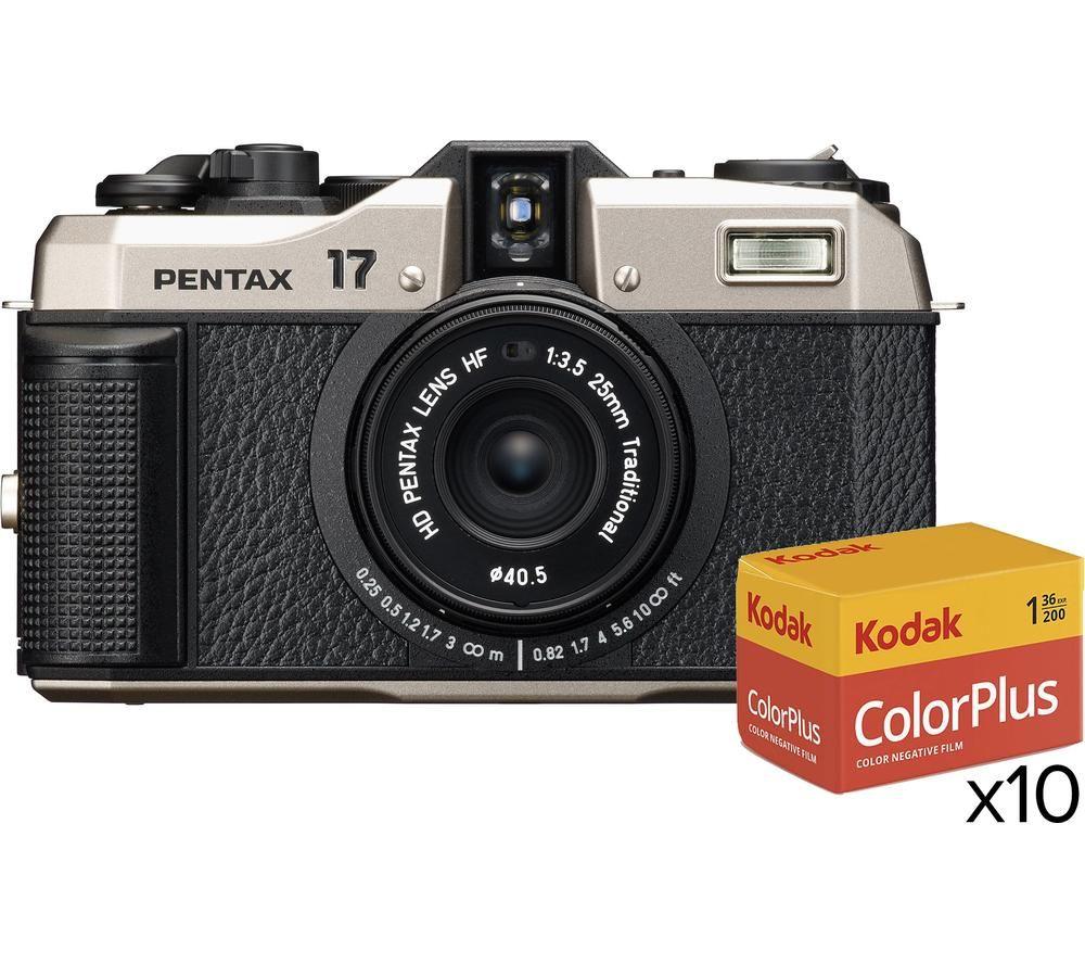 PENTAX 17 Compact Film Camera with Kodak Film - Pack of 10