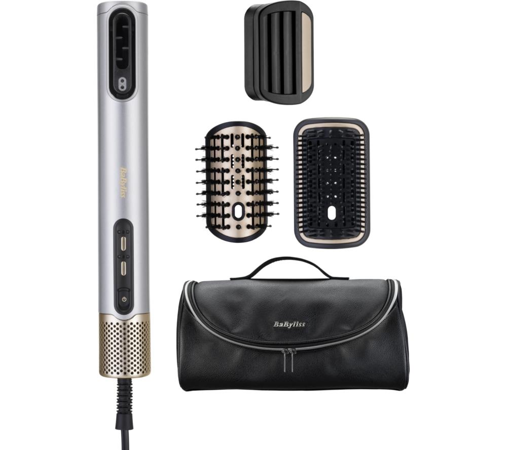 BABYLISS Air Wand Hair Dryer, Styler & Straightener All-in-One - Silver (Limited Edition)