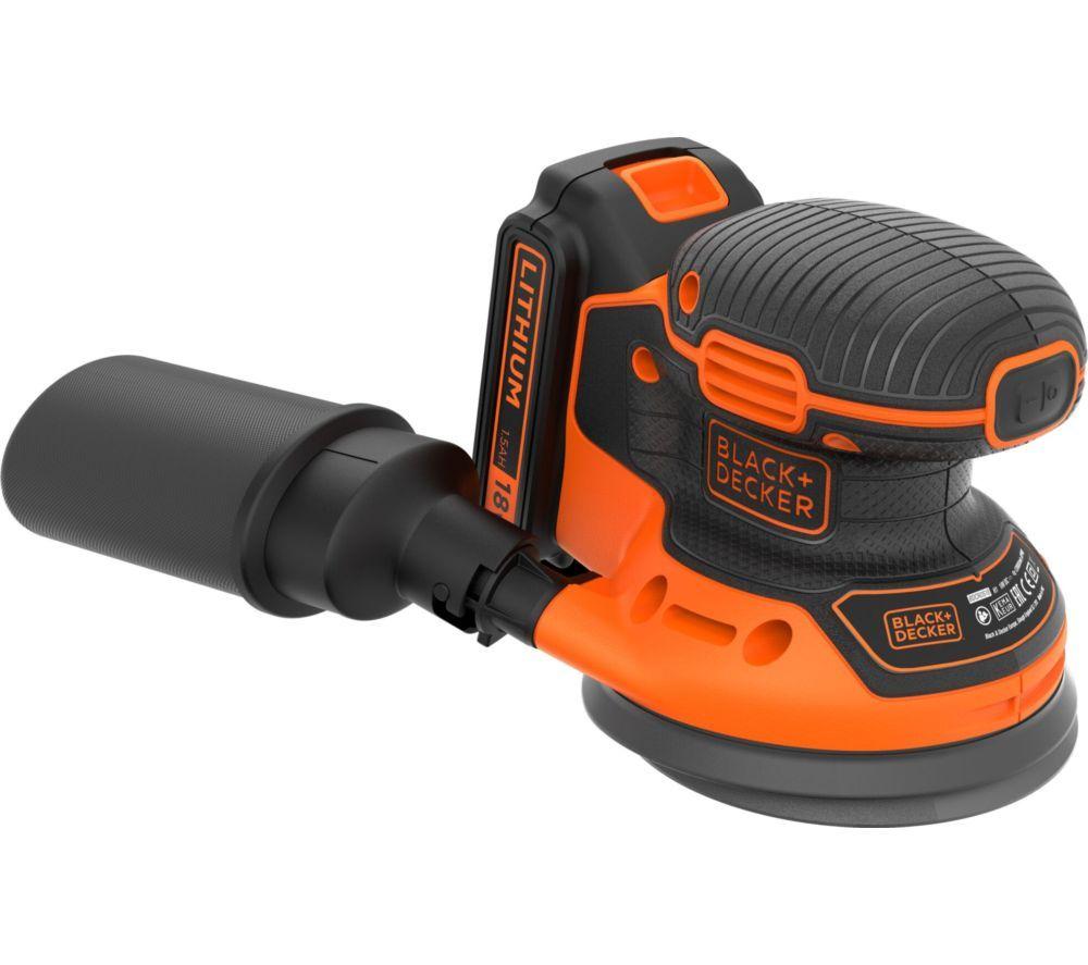 BLACK  DECKER BDCROS18-GB Cordless Random Orbital Sander & 18 V 1.5 Ah Battery