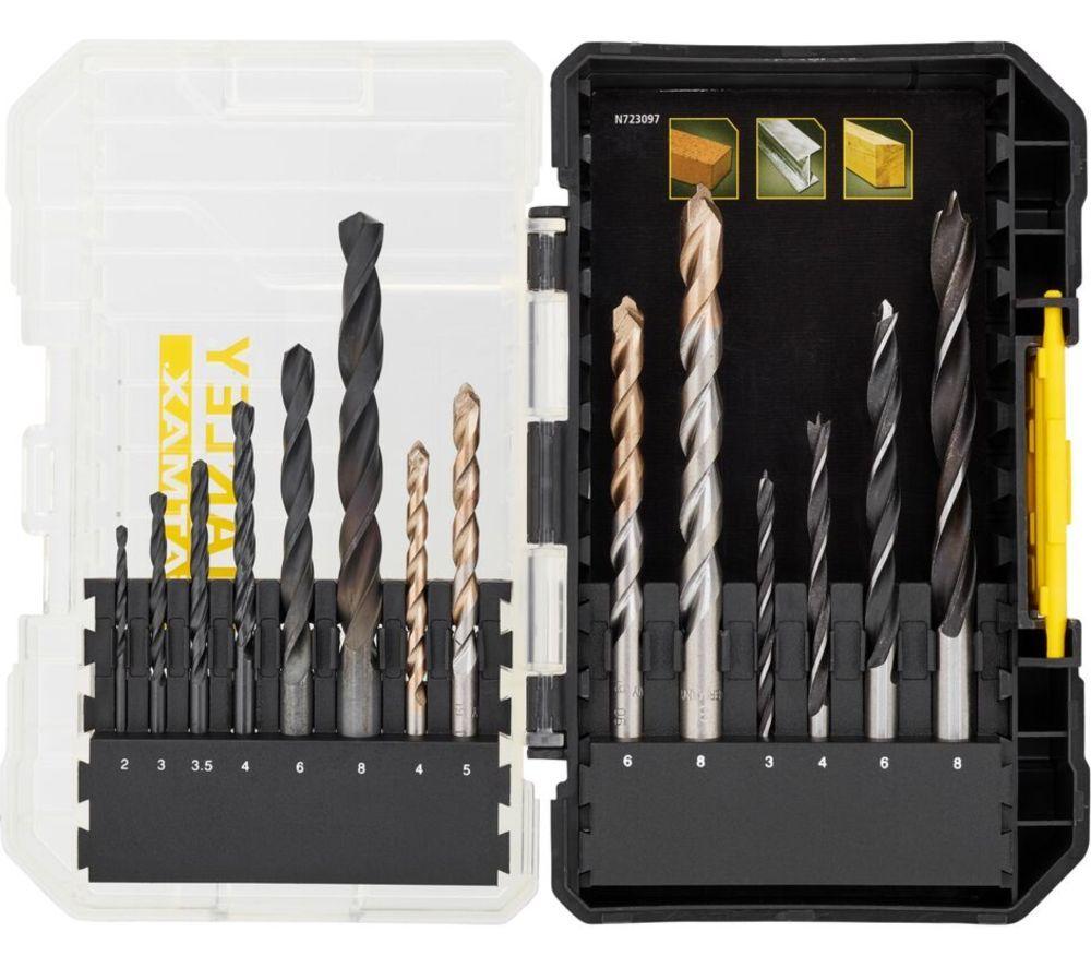STANLEY STA88561-XJ Masonry / Metal / Wood Drill Bit Set - 14 Piece Set