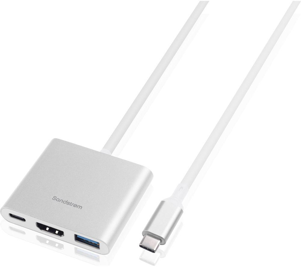 SANDSTROM S3IN1AP26 3-port USB Type-C Connection Hub