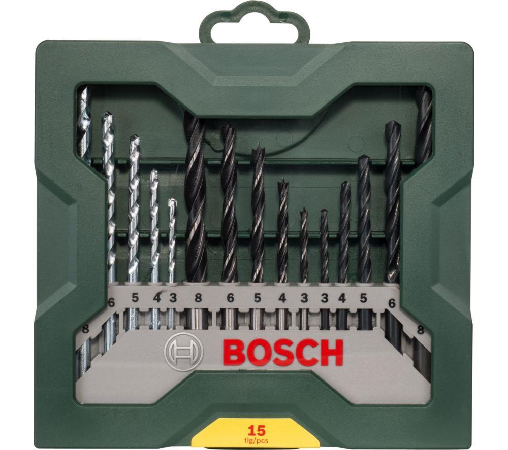 BOSCH Mixed Mini X-Line Drill Set - 15 Piece Set