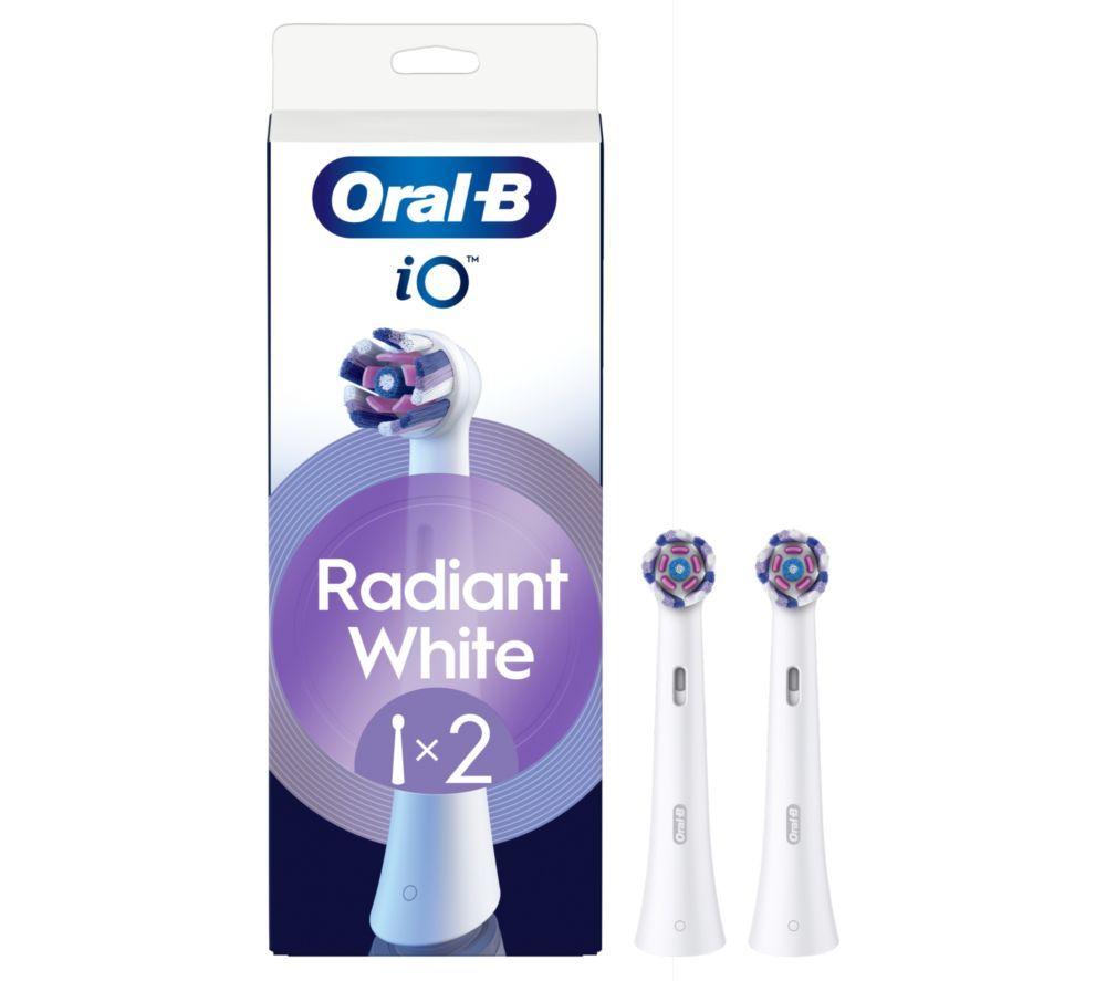 ORAL B iO Ultimate Clean Replacement Toothbrush Head   Pack of 2, White