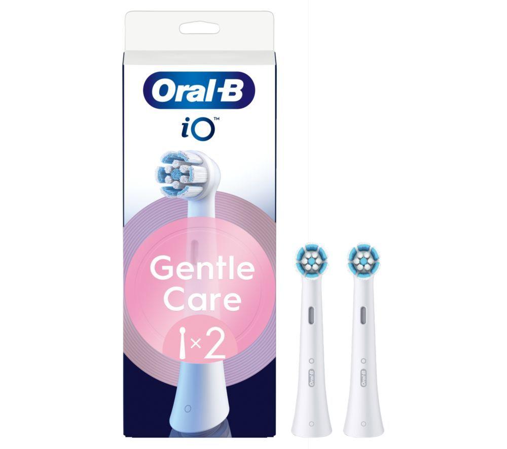 ORAL B iO Gentle Care Replacement Toothbrush Head - Pack of 2, White