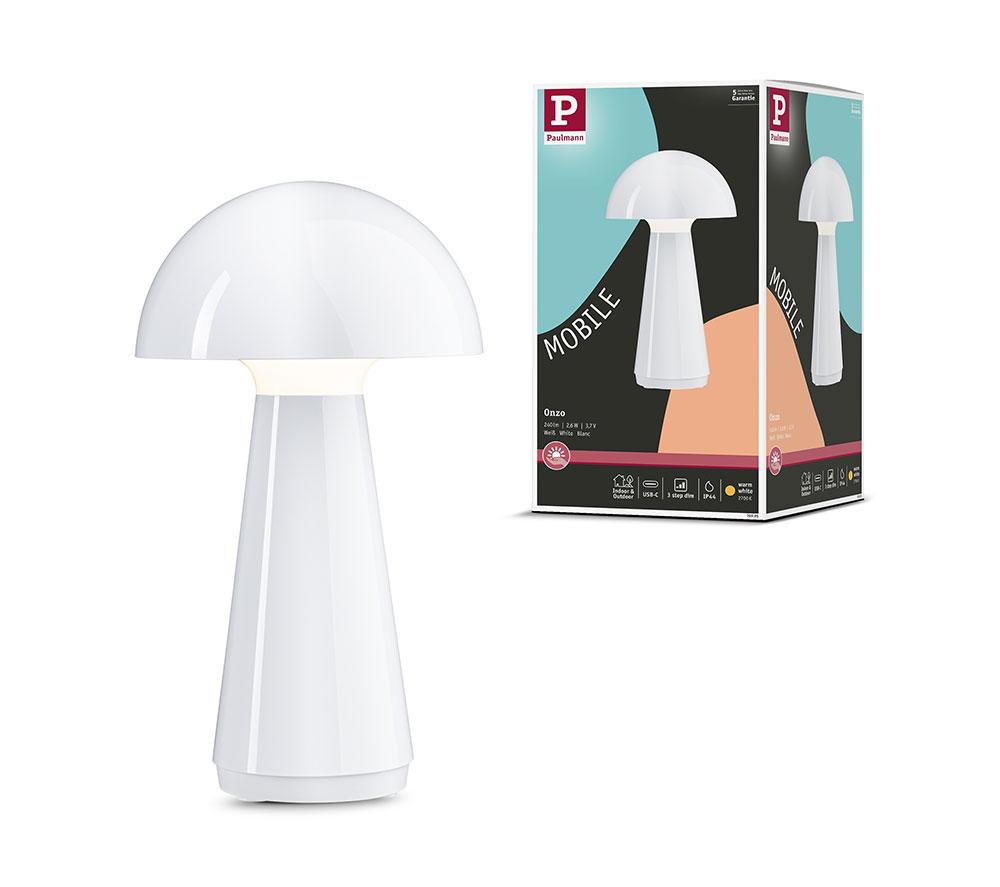 PAULMANN Onzo Mobile Table Lamp - White