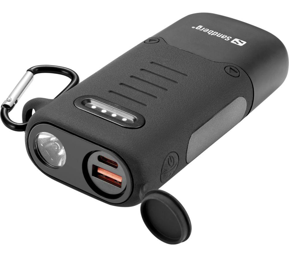 SANDBERG 10000 mAh Portable Survivor Power Bank - Black