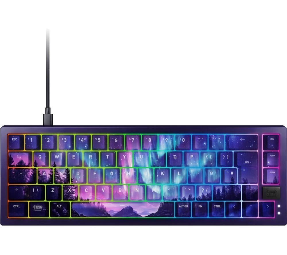 CHERRY XTRFY K5V2 Mechanical Gaming Keyboard & Northern Light Mouse Pad Bundle - Black