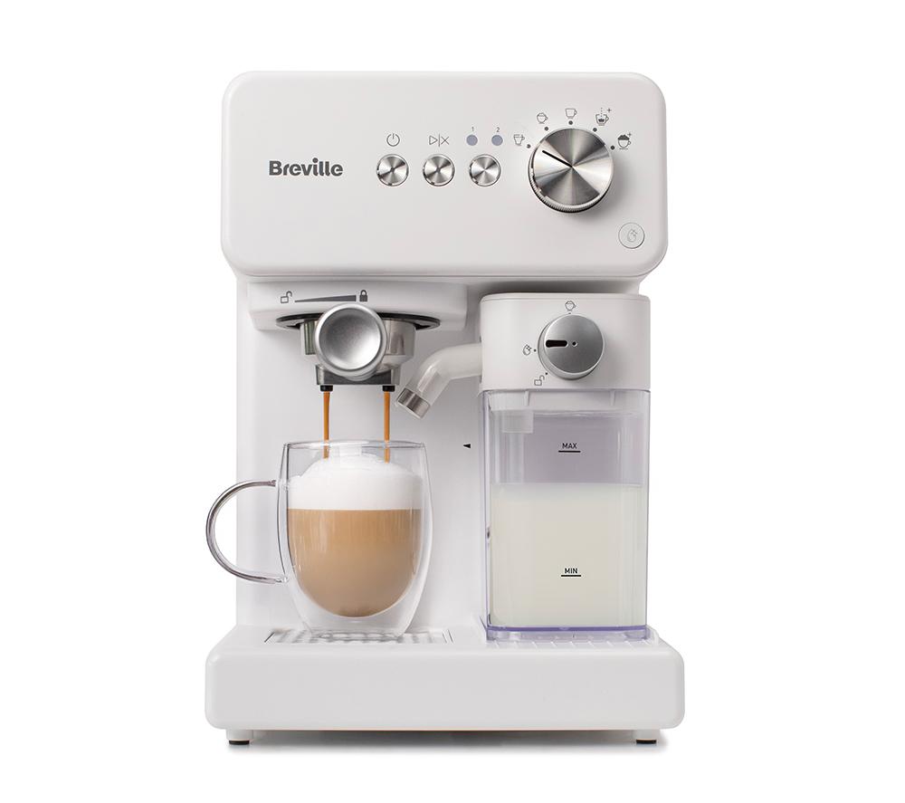 BREVILLE Prima Latte VCF190 Coffee Machine - White