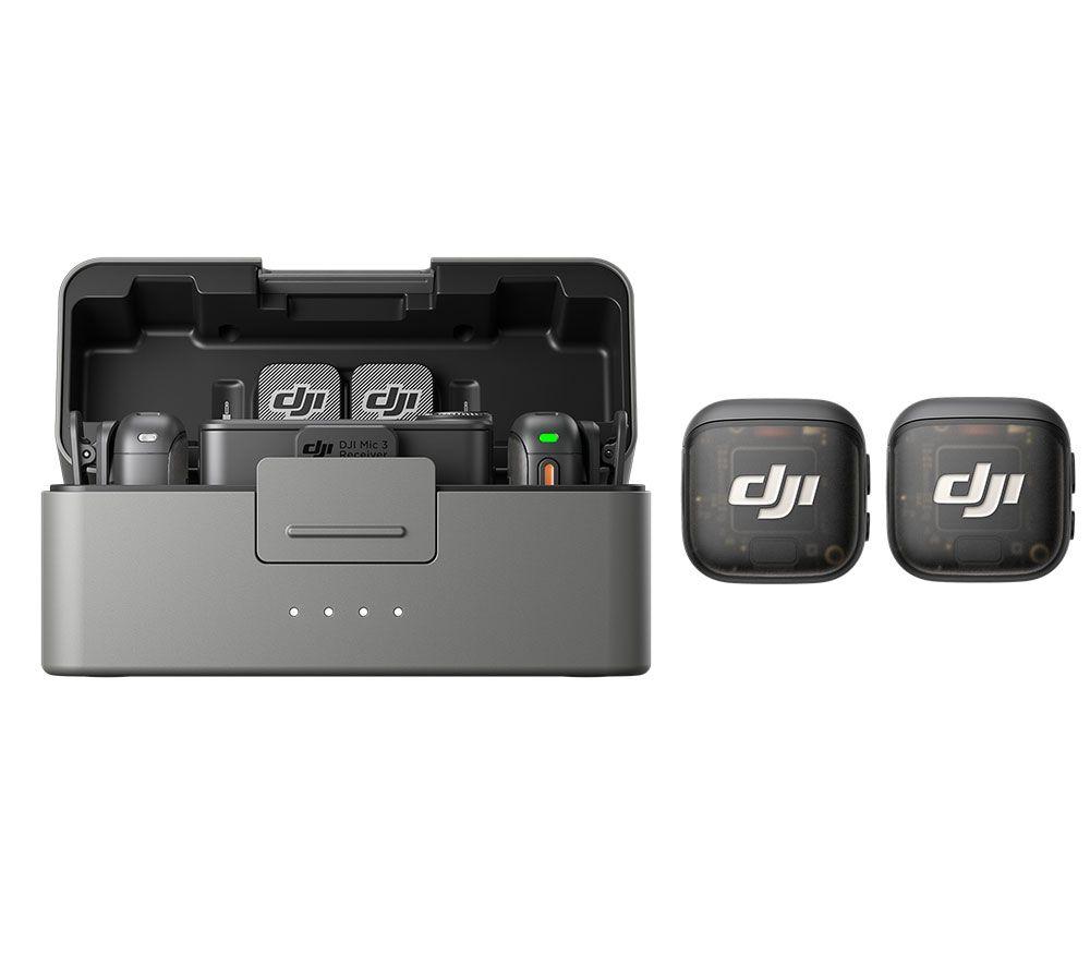 DJI Mic 3 (2 TX  1 RX  Charging Case) Wireless Microphone Kit - Black