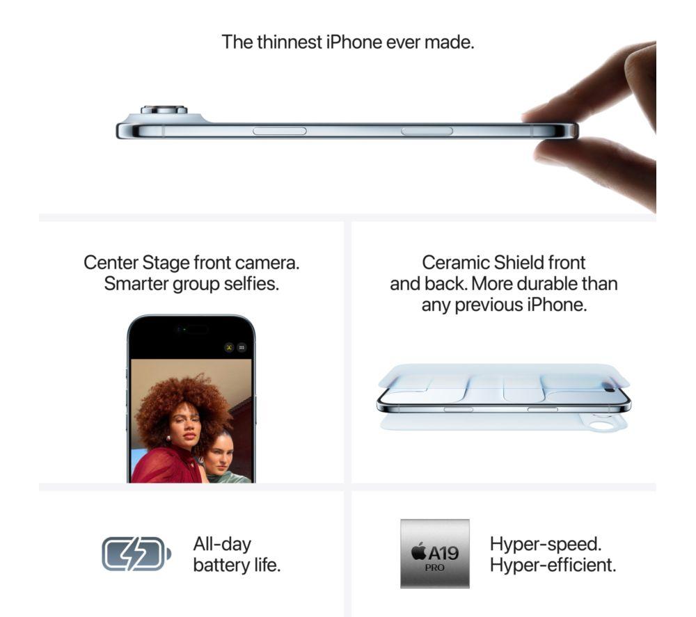 Buy APPLE iPhone Air - 512 GB, Sky Blue | Currys