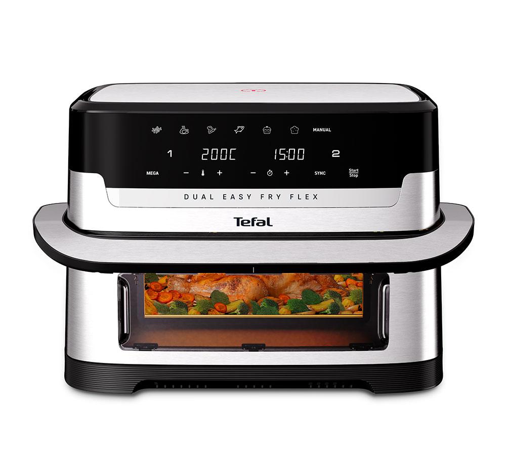 TEFAL Easy Fry Dual Flex EY922DG1 Air Fryer - Stainless Steel & Black