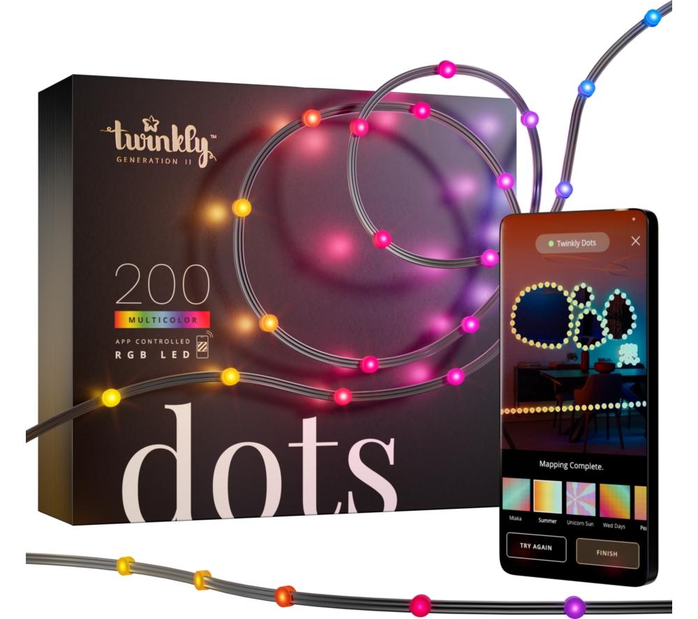 TWINKLY Dots Smart 200 RGB LED String Lights - 10 m