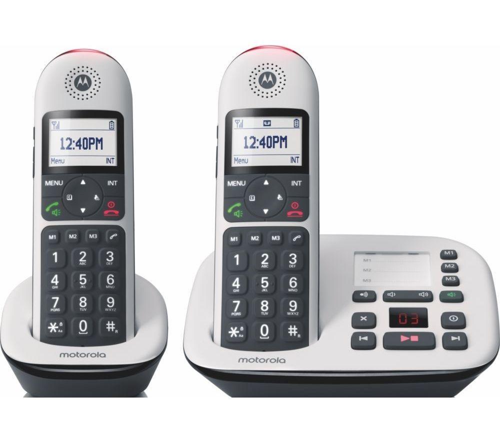 MOTOROLA CD5012 Cordless Phone - Twin Handsets, White