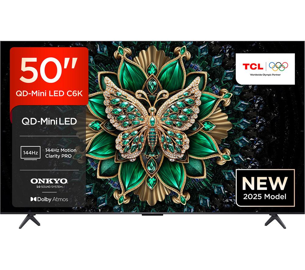 50inch TCL C6K  QD-Mini LED 4K HDR Smart Google TV - 50C6K