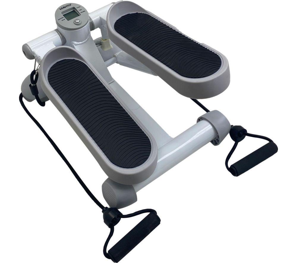 VIAVITO Mini Stepper with Resistance Bands - Black