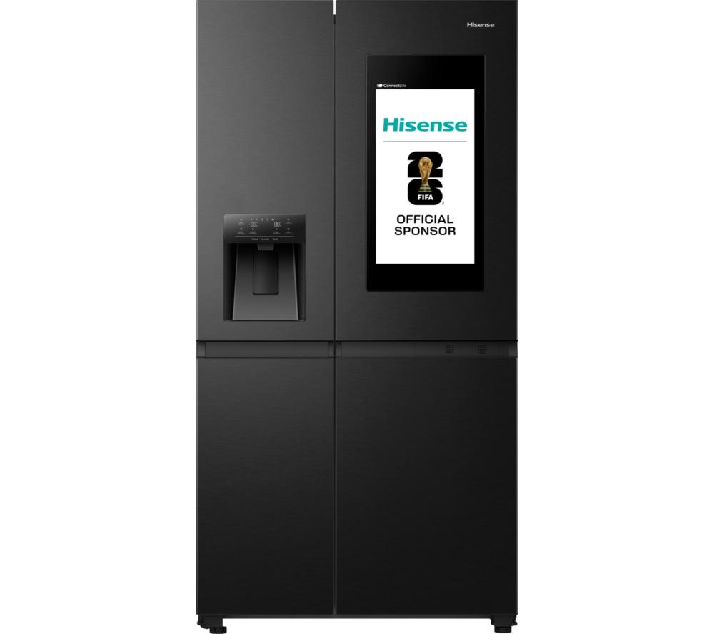 HISENSE PureFlat RS9P628GPFE American-Style Smart Screen Fridge Freezer - Black