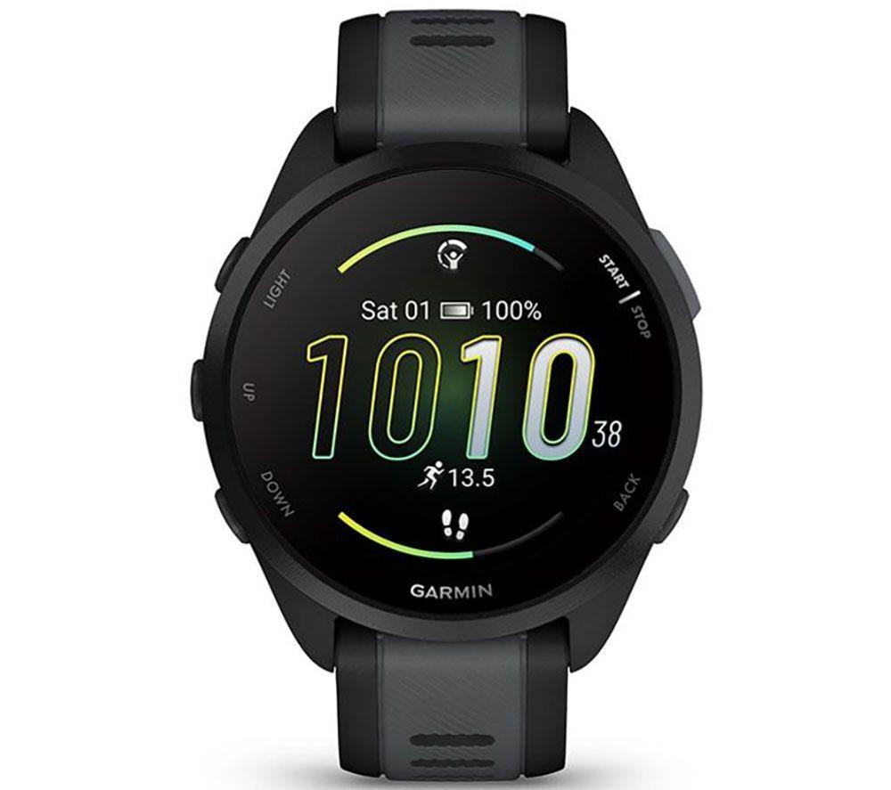 GARMIN Forerunner 165 Music Sports Watch - Black & Slate, 43 mm