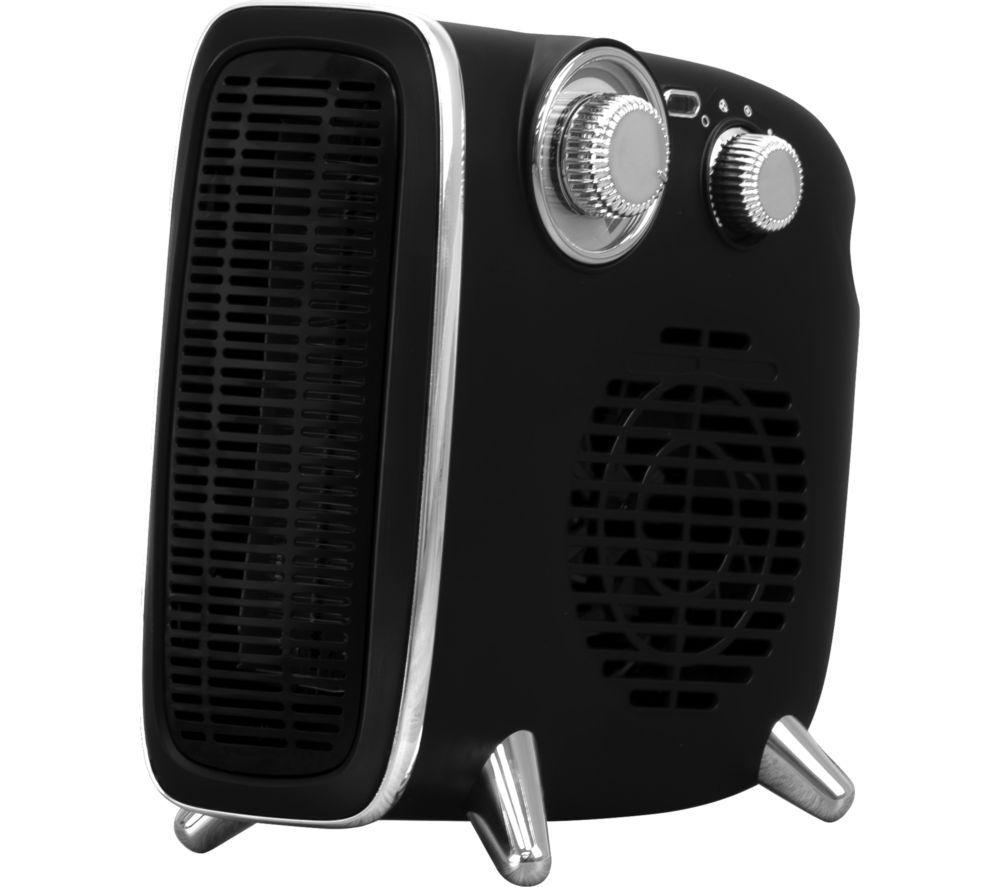STATUS Retro Dual Position Hot & Cool Fan Heater - Black
