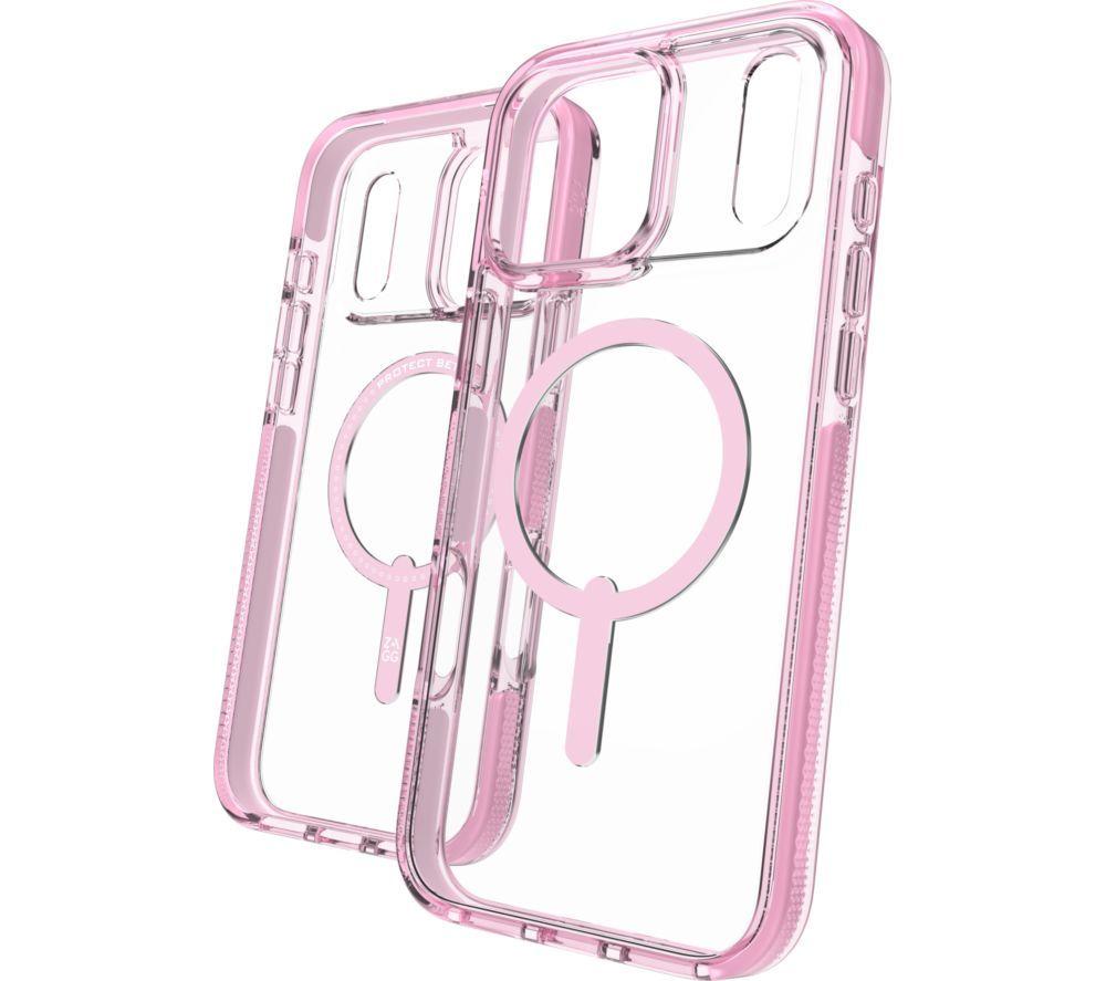 ZAGG Santa Cruz Snap iPhone 17 Pro Max Case - Clear & Pink