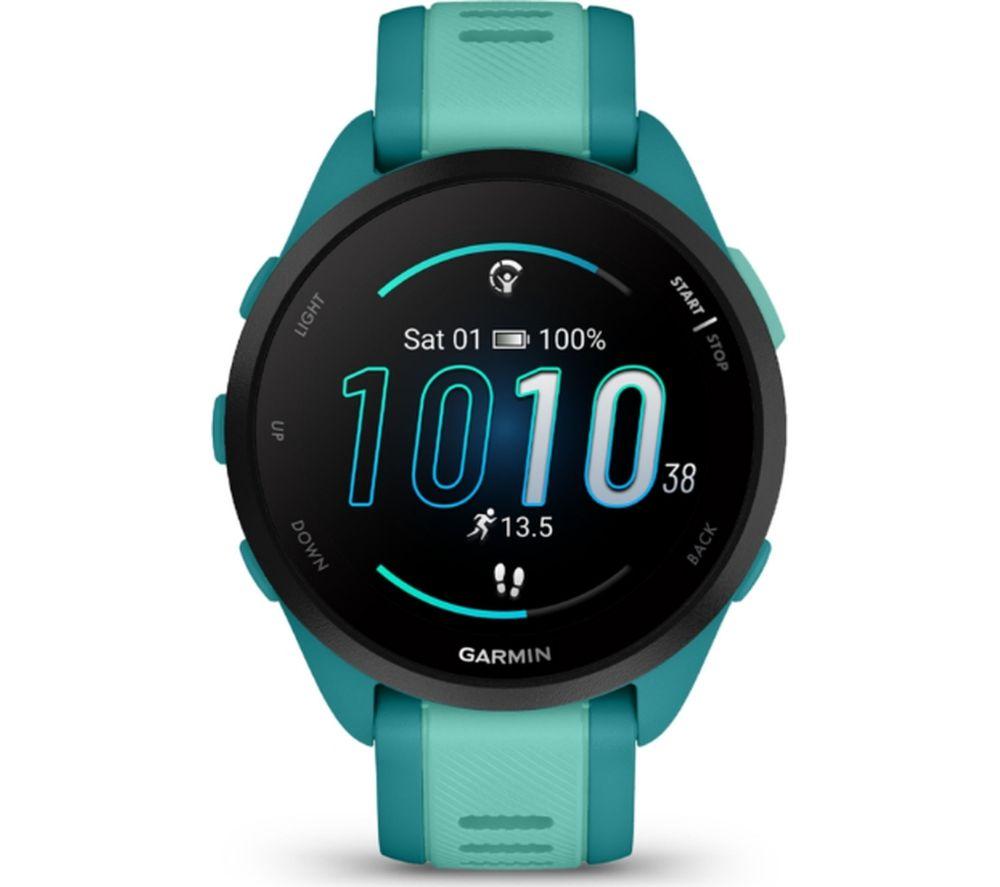GARMIN Forerunner 165 Music Sports Watch - Turquoise & Aqua, 43 mm
