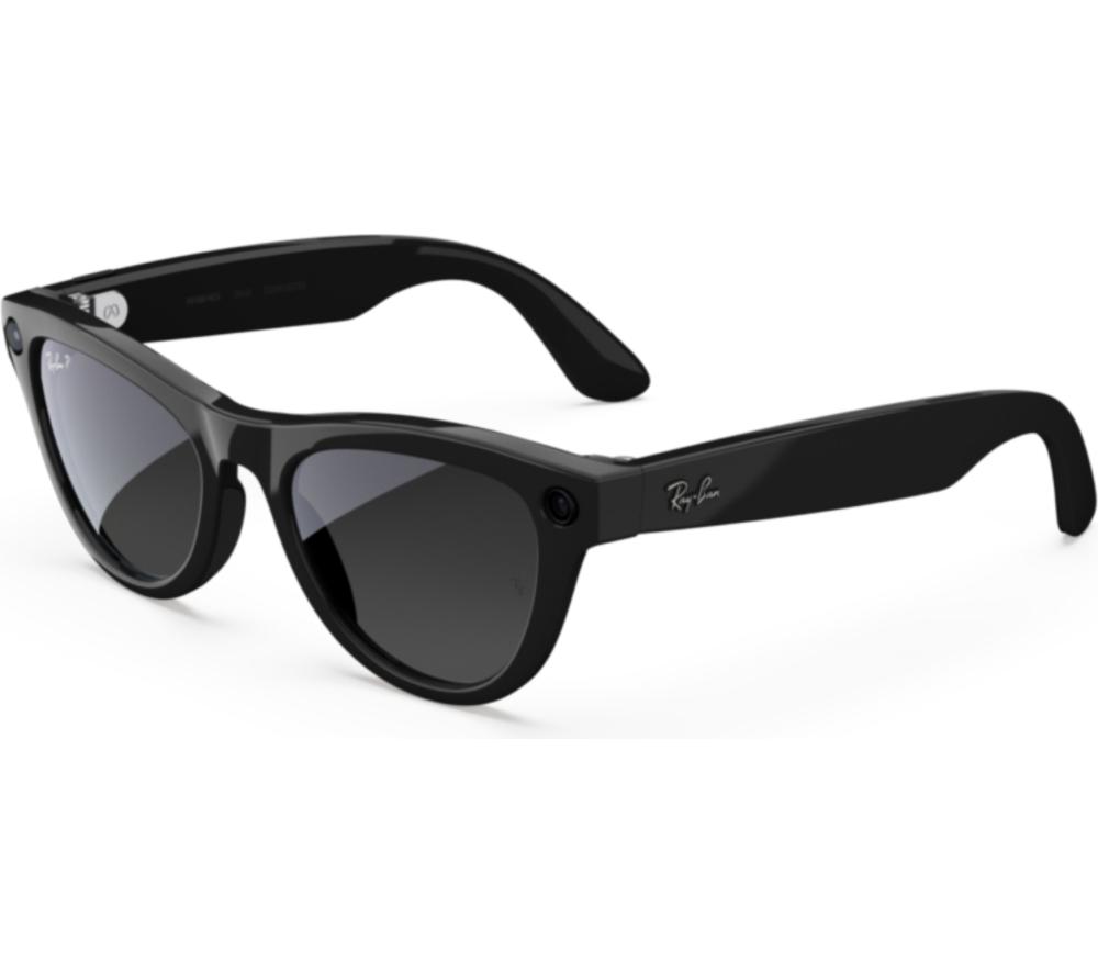 RAY-BAN Meta Skyler (Gen 2) Glasses - Shiny Black with Polarised Gradient Graphite Lenses
