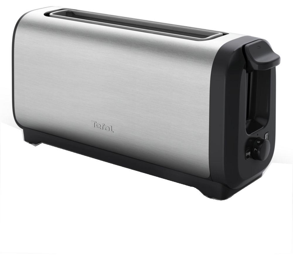 TEFAL Subito TL5S0DG0 Long Slot Toaster - Inox