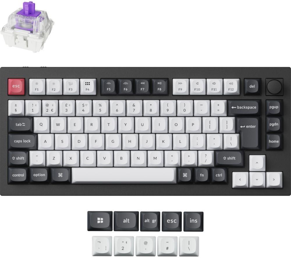 KEYCHRON Q1 HE Wireless Mechanical Gaming Keyboard - Carbon Black